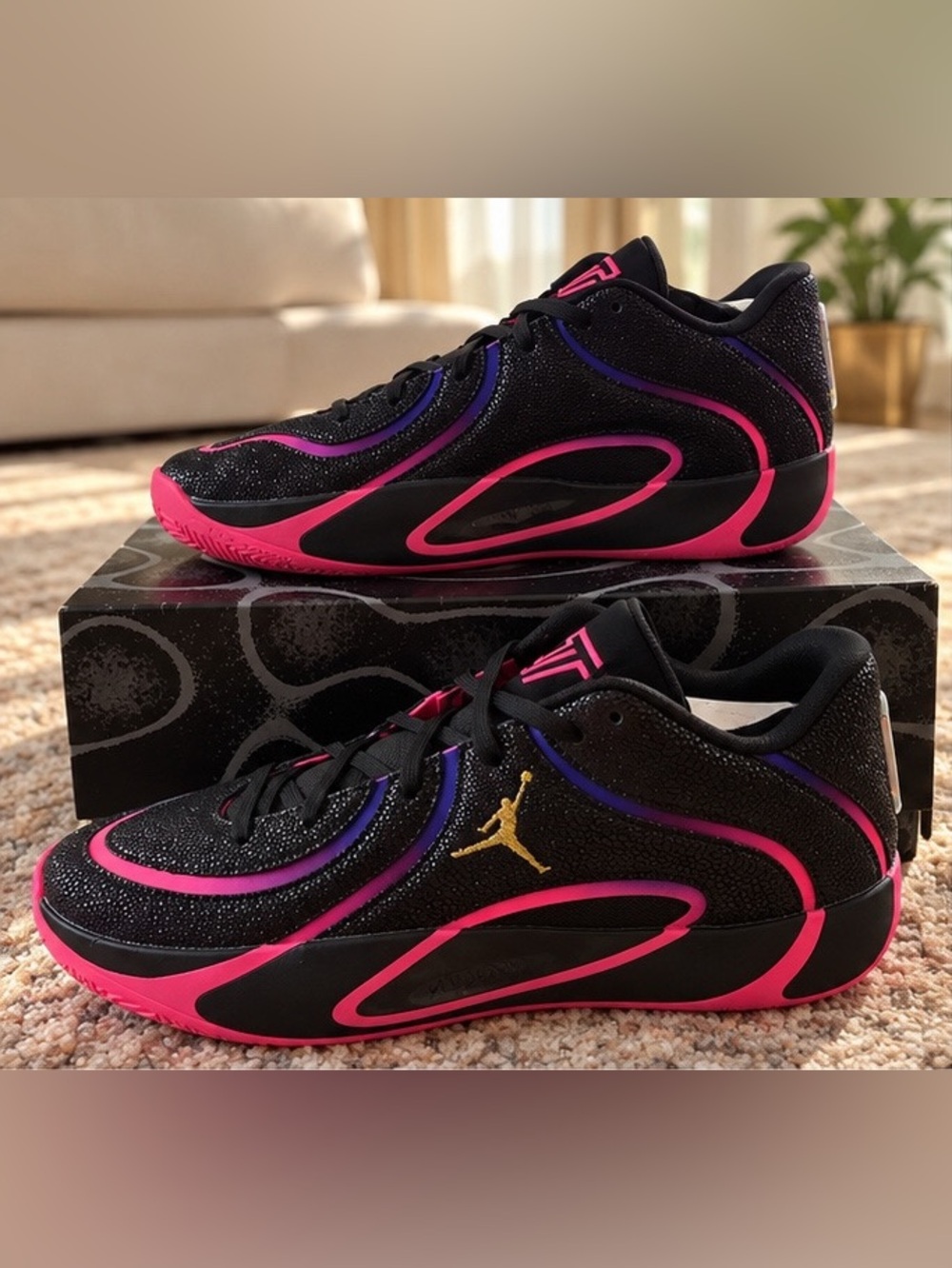 Jordan Tatum 4 LEA Black Hyper Pink Purple Men’s Size 13 IR0073-003